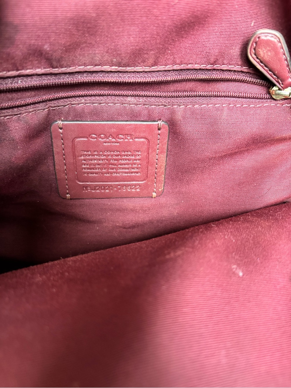 Coach Red & Brown Leather Mini Backpack with Gold Hardware - Picture 4 of 6